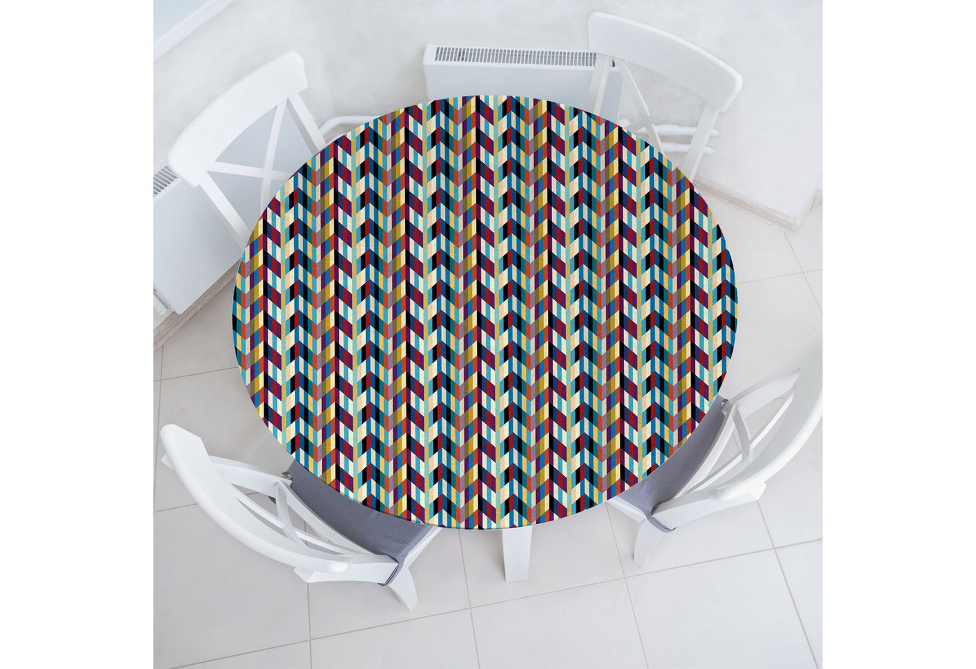 Abakuhaus Tischdecke Rundum-elastische Stofftischdecke, Winkel abstrakte geometrische Abakuhaus Tischdecke Rundum-elastische Stofftischdecke, Winkel abstrakte geometrische von Abakuhaus