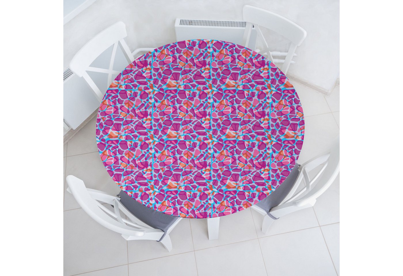 Abakuhaus Tischdecke Rundum-elastische Stofftischdecke, geometrisch Bunter moderner Spots Abakuhaus Tischdecke Rundum-elastische Stofftischdecke, geometrisch Bunter moderner Spots von Abakuhaus
