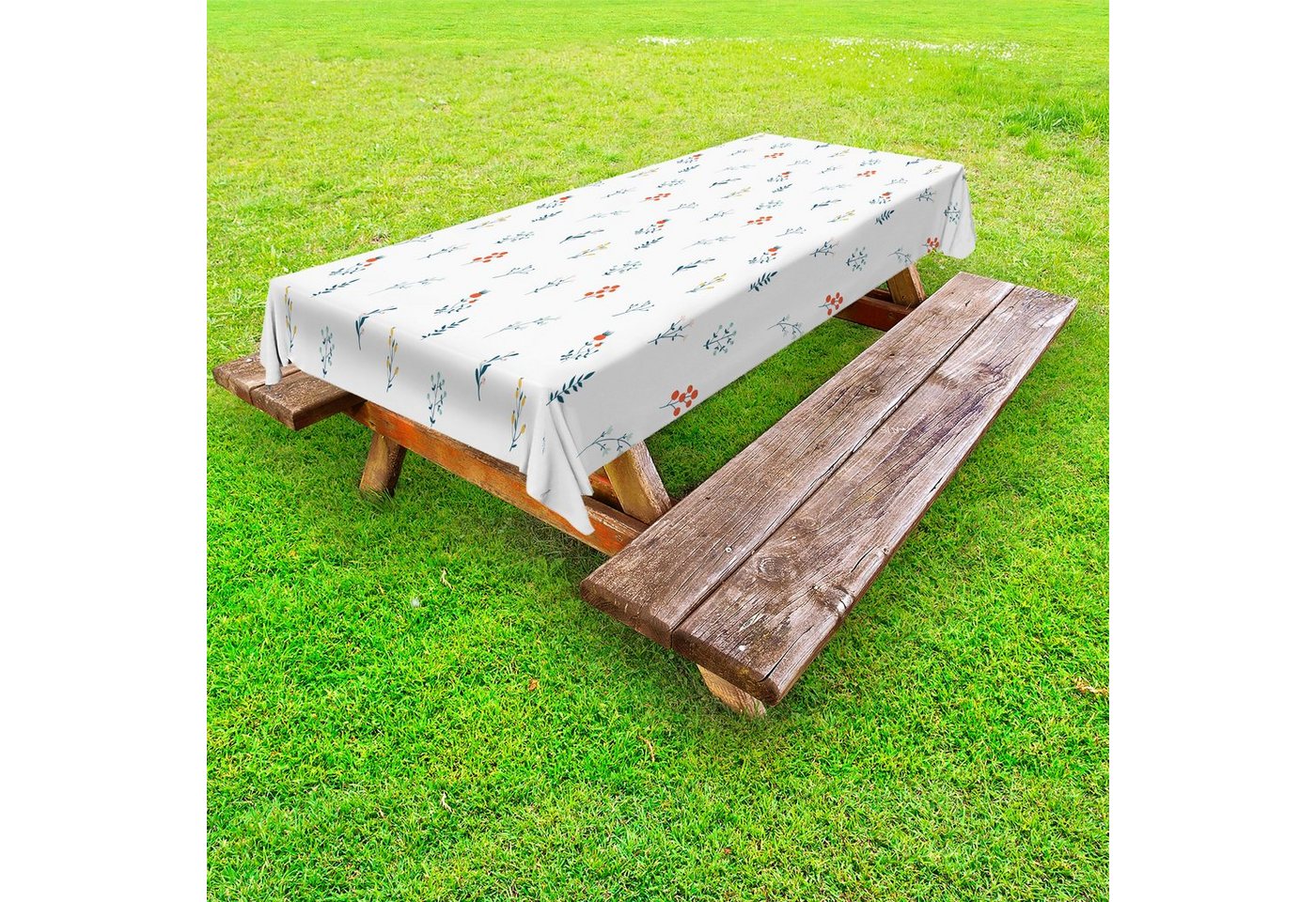 Abakuhaus Tischdecke dekorative waschbare Picknick-Tischdecke, Minimalistisch Einfache Blumenmuster von Abakuhaus