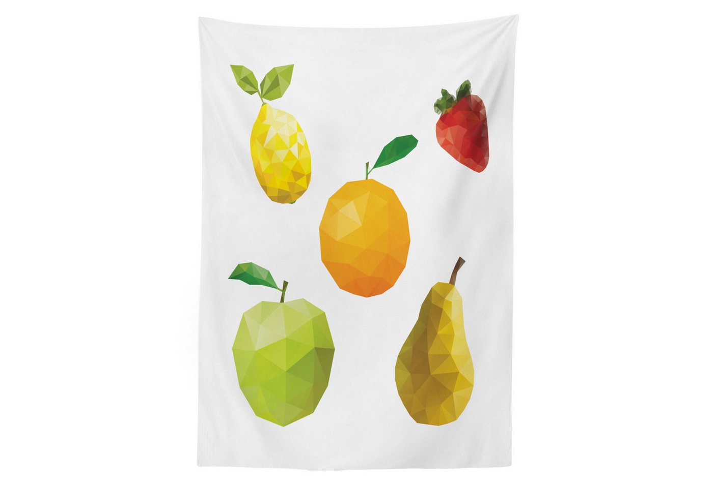 Abakuhaus Tischdecke dekorative waschbare Picknick-Tischdecke, Obst Geometrische Poly Art Fresh Food Abakuhaus Tischdecke dekorative waschbare Picknick-Tischdecke, Obst Geometrische Poly Art Fresh Food von Abakuhaus