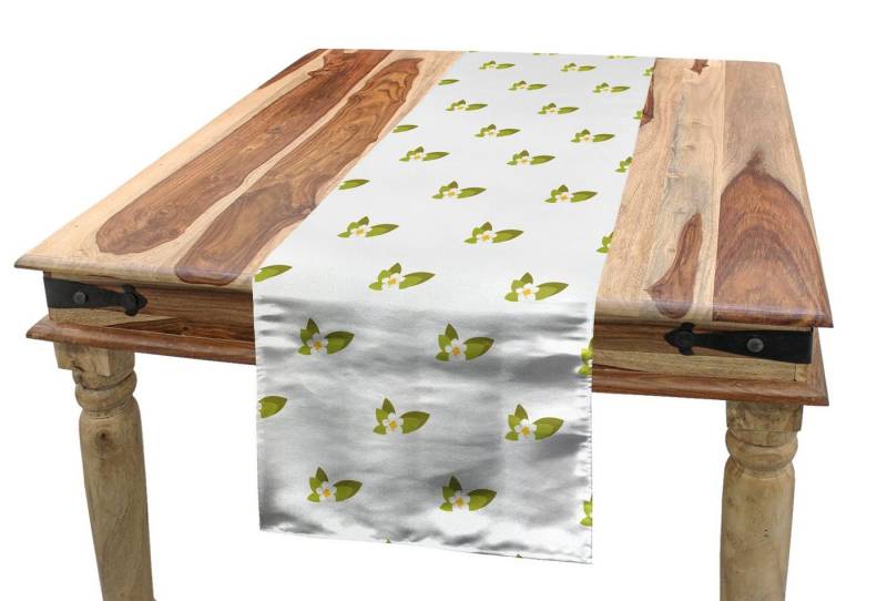 Abakuhaus Tischläufer Esszimmer Küche Rechteckiger Dekorativer Tischläufer, Jasmin Minimale Blumen-Natur-Kunst von Abakuhaus