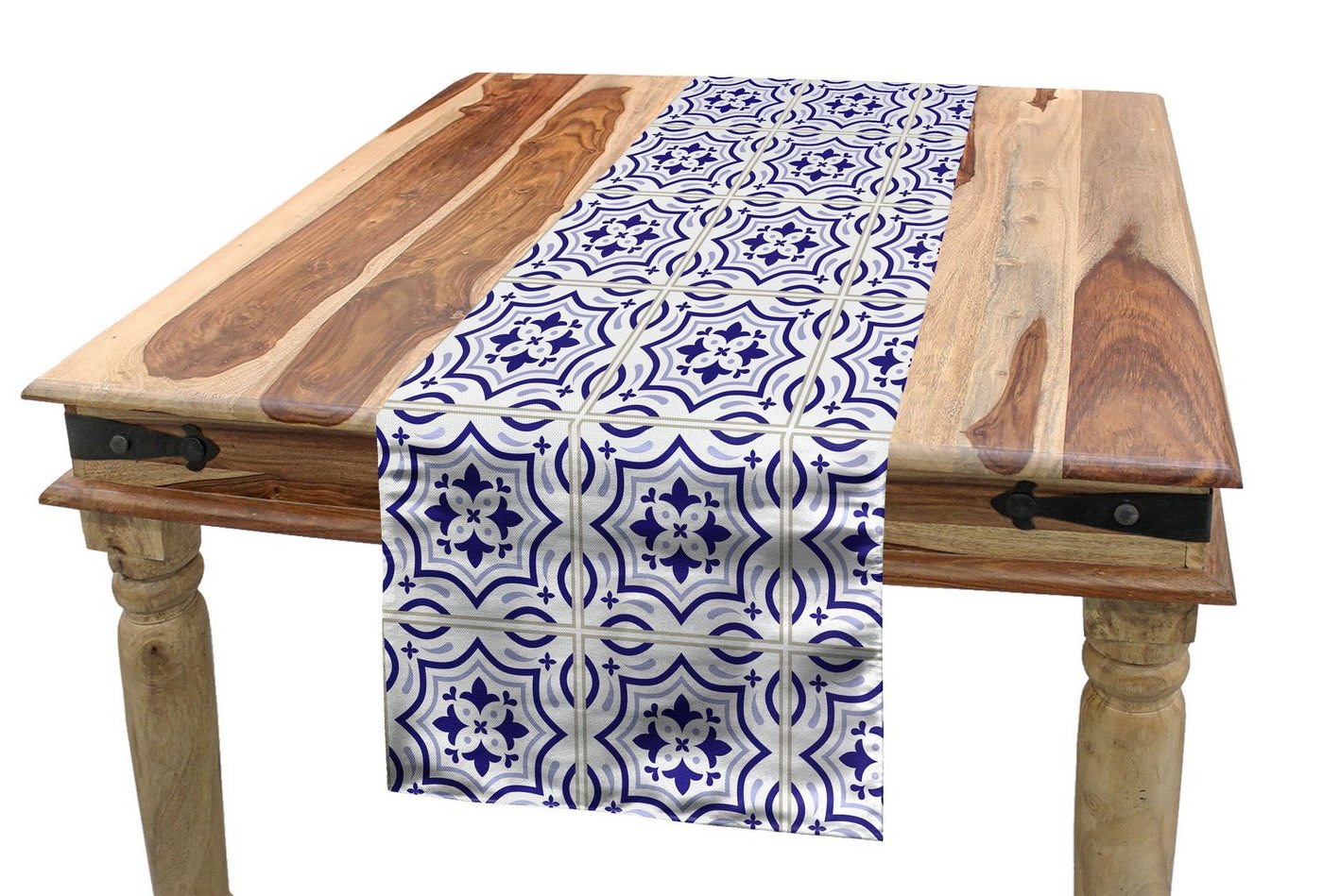 Abakuhaus Tischläufer »Esszimmer Küche Rechteckiger Dekorativer Tischläufer«, Azulejo Portugiesisch Bodenfliese von Abakuhaus