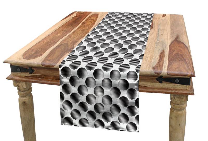 Abakuhaus Tischläufer Esszimmer Küche Rechteckiger Dekorativer Tischläufer, Geometrisch Ripple Kreise von Abakuhaus
