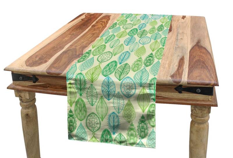 Abakuhaus Tischläufer Esszimmer Küche Rechteckiger Dekorativer Tischläufer, Natur Blätter Wald Pattern von Abakuhaus