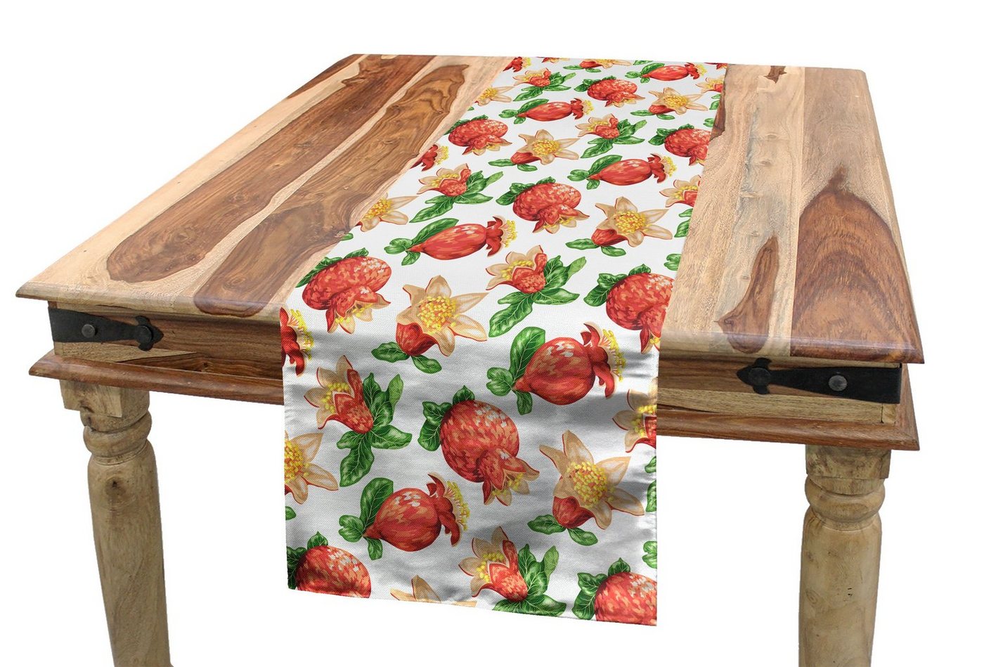Abakuhaus Tischläufer Esszimmer Küche Rechteckiger Dekorativer Tischläufer, Pflanze Aquarell Granatapfel-Frucht von Abakuhaus