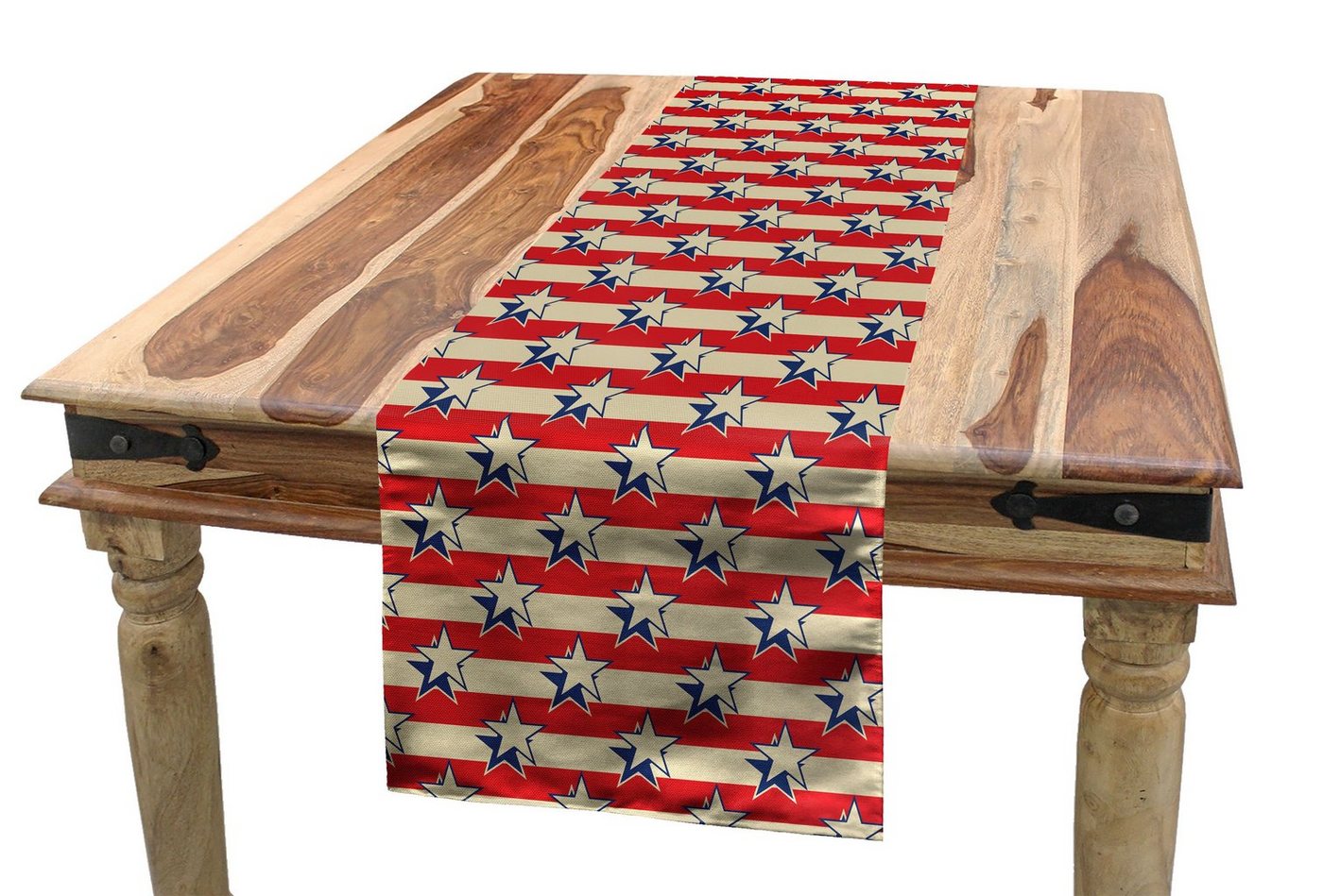 Abakuhaus Tischläufer Esszimmer Küche Rechteckiger Dekorativer Tischläufer, Vereinigte Staaten von Amerika Retro Independence Poster Abakuhaus Tischläufer Esszimmer Küche Rechteckiger Dekorativer Tischläufer, Vereinigte Staaten von Amerika Retro Independence Poster von Abakuhaus