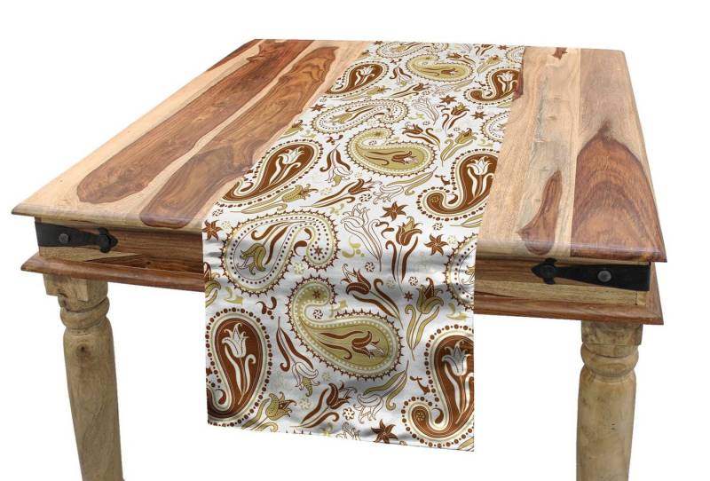 Abakuhaus Tischläufer Esszimmer Küche Rechteckiger Dekorativer Tischläufer, Paisley Tulpen Blumiger Osten Boho von Abakuhaus