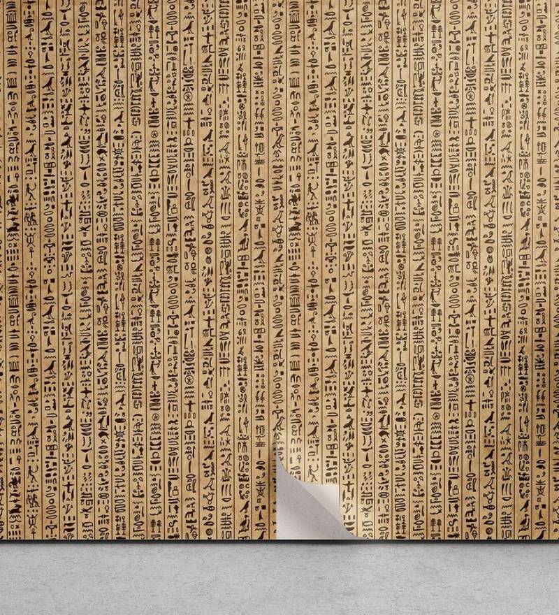 Abakuhaus Vinyltapete selbstklebendes Wohnzimmer Küchenakzent, ägyptisch Ancinet Hieroglyphs von Abakuhaus