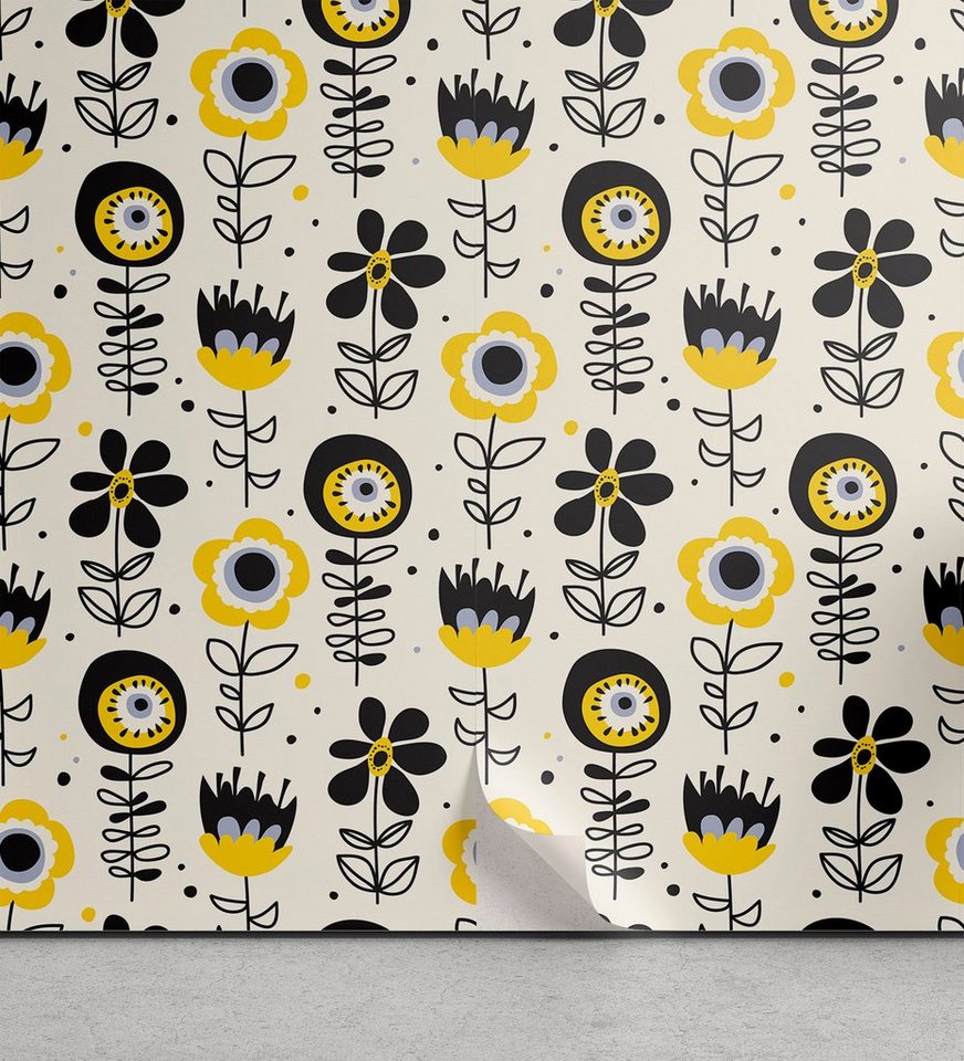 Abakuhaus Vinyltapete selbstklebendes Wohnzimmer Küchenakzent, Abstrakt Surreal Design Blumen Abakuhaus Vinyltapete selbstklebendes Wohnzimmer Küchenakzent, Abstrakt Surreal Design Blumen von Abakuhaus