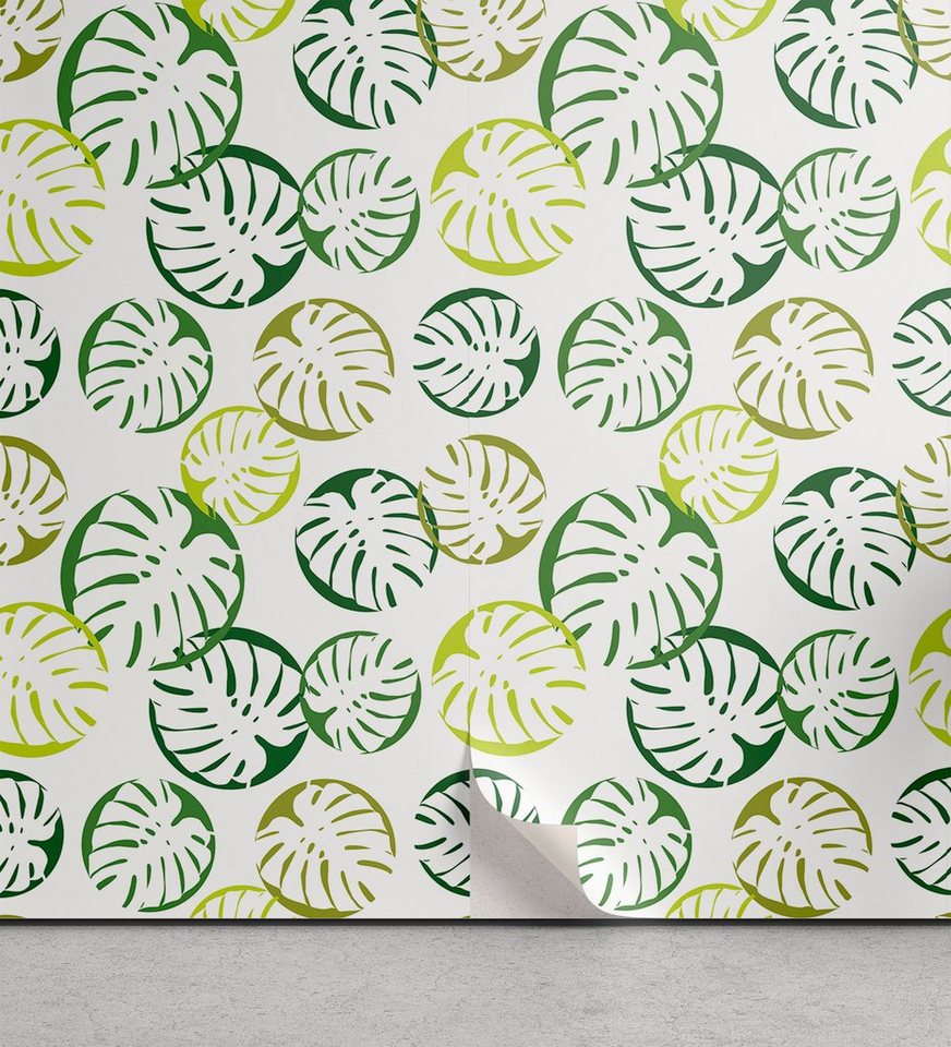 Abakuhaus Vinyltapete selbstklebendes Wohnzimmer Küchenakzent, Botanisch Minimalist Monstera Kunst von Abakuhaus