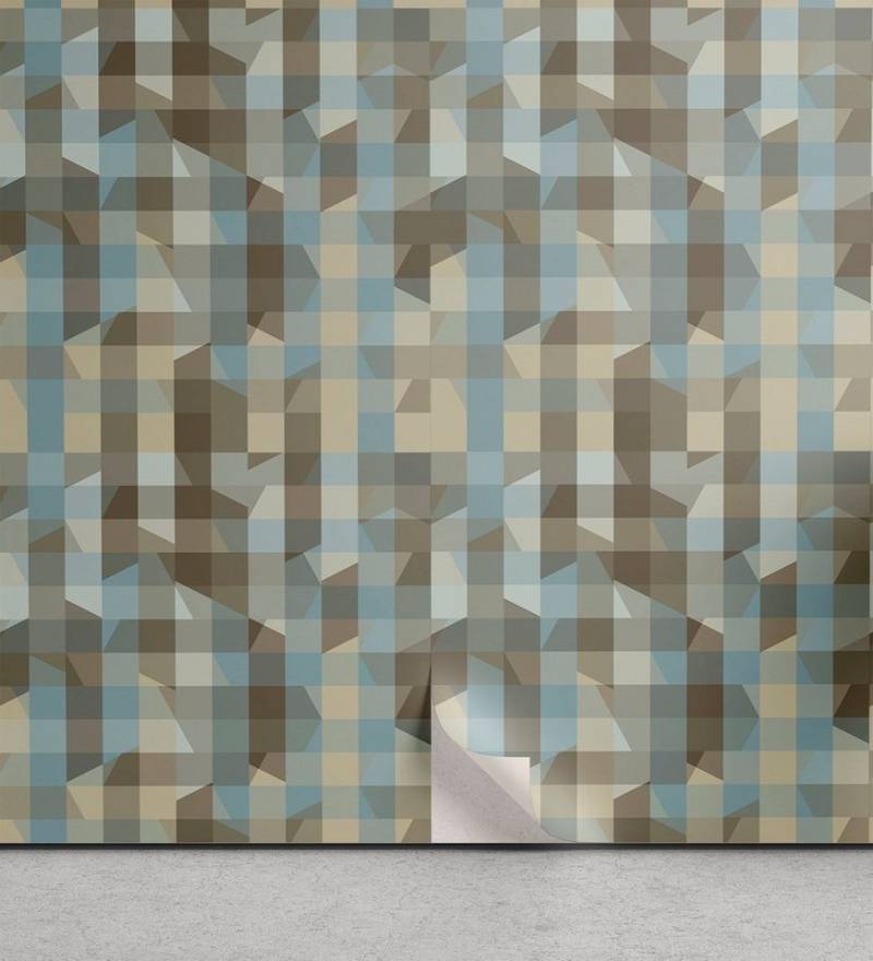Abakuhaus Vinyltapete selbstklebendes Wohnzimmer Küchenakzent, Geometrisch Soft-Vertikal-Linie Entwurf von Abakuhaus