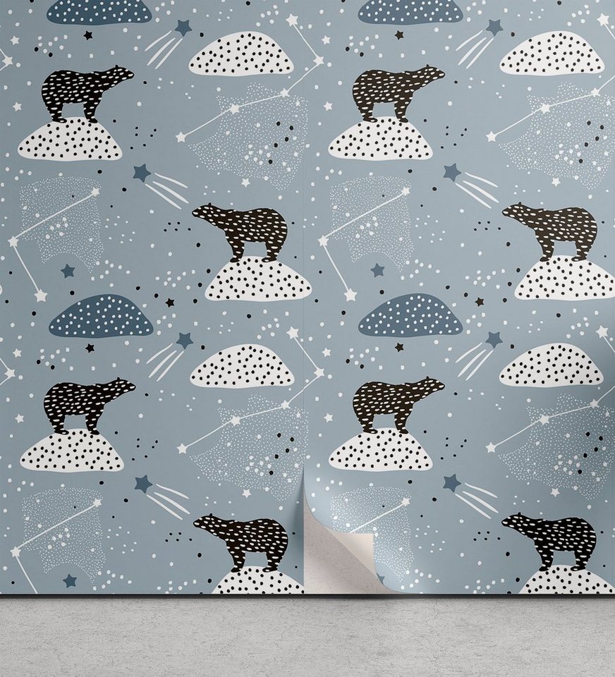 Abakuhaus Vinyltapete selbstklebendes Wohnzimmer Küchenakzent, Konstellation Polar Bear Sterne Abakuhaus Vinyltapete selbstklebendes Wohnzimmer Küchenakzent, Konstellation Polar Bear Sterne von Abakuhaus