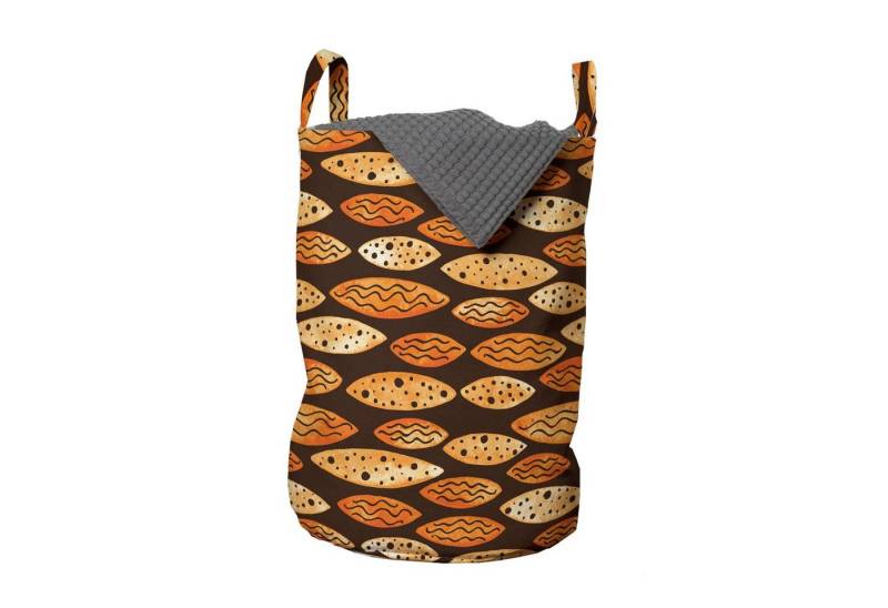 Abakuhaus Wäschesäckchen Wäschekorb mit Griffen Kordelzugverschluss für Waschsalons, Abstrakt Spots Waves Elliptic von Abakuhaus