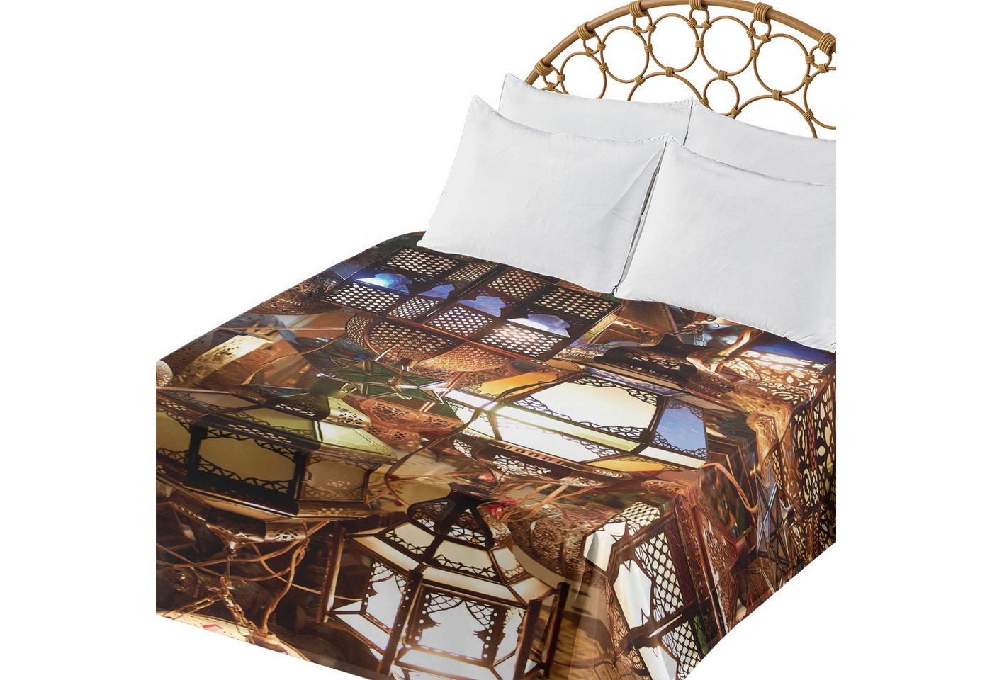 Abakuhaus Betttuch weiches bequemes oberes Bettlaken dekoratives Bett 1 Stück, marokkanisch Abend Laterne Abakuhaus Betttuch weiches bequemes oberes Bettlaken dekoratives Bett 1 Stück, marokkanisch Abend Laterne von Abakuhaus