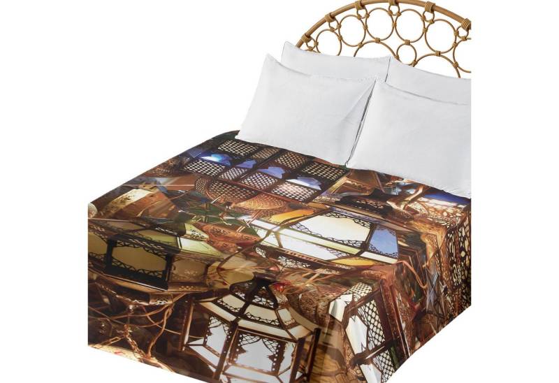 Abakuhaus Betttuch weiches bequemes oberes Bettlaken dekoratives Bett 1 Stück, marokkanisch Abend Laterne Abakuhaus Betttuch weiches bequemes oberes Bettlaken dekoratives Bett 1 Stück, marokkanisch Abend Laterne von Abakuhaus