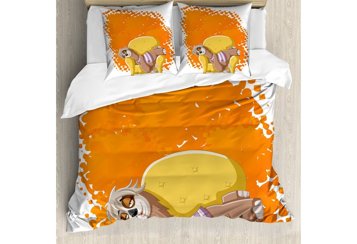 Abakuhaus Bettwäsche Milbensicher Allergiker geeignet mit Kissenbezügen, Microfaser, Faultier Faule Frau auf der Couch Abakuhaus Bettwäsche Milbensicher Allergiker geeignet mit Kissenbezügen, Microfaser, Faultier Faule Frau auf der Couch von Abakuhaus