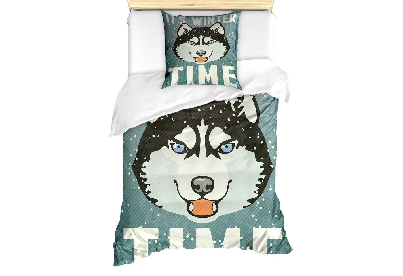 Abakuhaus Bettwäsche Milbensicher Allergiker geeignet mit Kissenbezug, Microfaser, Alaskan Malamute Retro Poster Abakuhaus Bettwäsche Milbensicher Allergiker geeignet mit Kissenbezug, Microfaser, Alaskan Malamute Retro Poster von Abakuhaus
