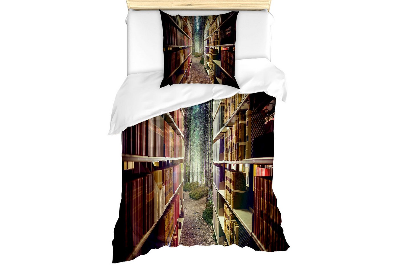 Abakuhaus Bettwäsche Milbensicher Allergiker geeignet mit Kissenbezug, Microfaser, Bücherregal Zusammenfassung Bibliothek in Woods Abakuhaus Bettwäsche Milbensicher Allergiker geeignet mit Kissenbezug, Microfaser, Bücherregal Zusammenfassung Bibliothek in Woods von Abakuhaus