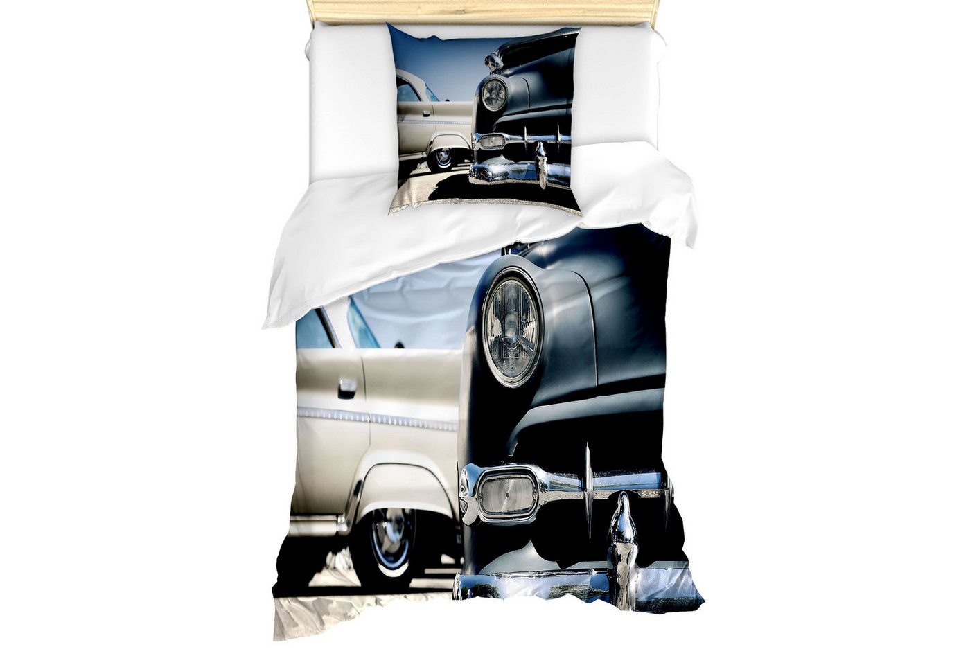 Abakuhaus Bettwäsche Milbensicher Allergiker geeignet mit Kissenbezug, Microfaser, Jahrgang Fifties Auto Wheels Abakuhaus Bettwäsche Milbensicher Allergiker geeignet mit Kissenbezug, Microfaser, Jahrgang Fifties Auto Wheels von Abakuhaus