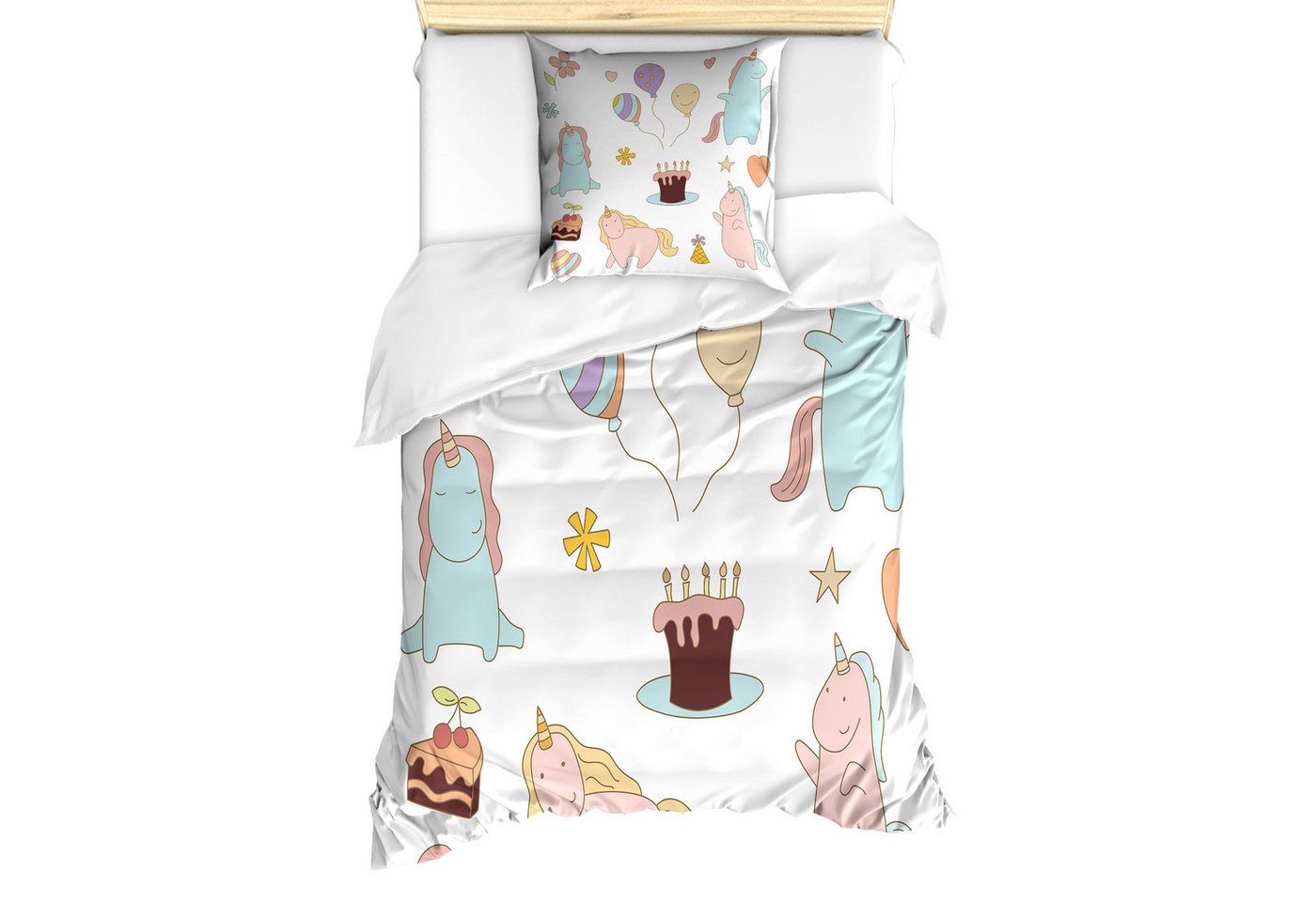 Abakuhaus Bettwäsche Milbensicher Allergiker geeignet mit Kissenbezug, Microfaser, Unicorn-Party Geburtstags-Tiere Abakuhaus Bettwäsche Milbensicher Allergiker geeignet mit Kissenbezug, Microfaser, Unicorn-Party Geburtstags-Tiere von Abakuhaus
