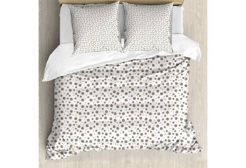 Abakuhaus Bettwäsche weicher Microfaserstoff Allergiker geeignet, kein Verblassen, Microfaser, Braun Großer kleiner Tropfen Spots von Abakuhaus