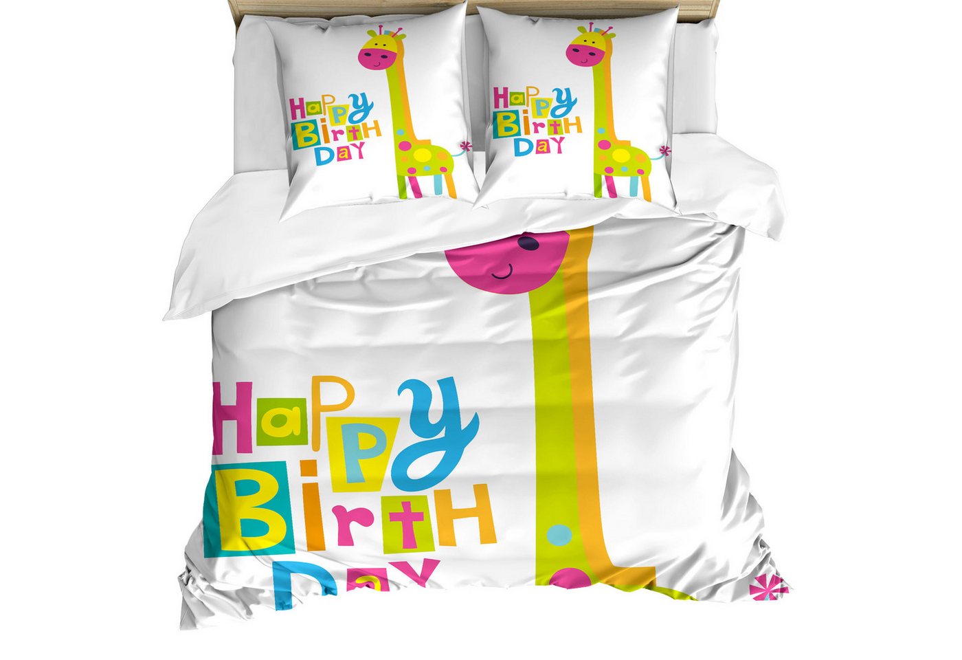 Abakuhaus Bettwäsche Weicher Microfaserstoff Allegigeignet kein Verblassen, Microfaser, Geburtstag Geburtstags-Baby-Giraffe Abakuhaus Bettwäsche Weicher Microfaserstoff Allegigeignet kein Verblassen, Microfaser, Geburtstag Geburtstags-Baby-Giraffe von Abakuhaus