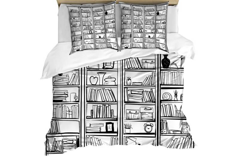 Abakuhaus Bettwäsche Weicher Microfaserstoff Allegigeignet kein Verblassen, Microfaser, Hobby Bücherregal Wohnaccessoires von Abakuhaus