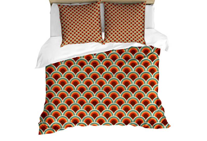 Abakuhaus Bettwäsche weicher Microfaserstoff Allergiker geeignet, kein Verblassen, Microfaser, Kreis Kurvige Waved Old Spots Abakuhaus Bettwäsche weicher Microfaserstoff Allergiker geeignet, kein Verblassen, Microfaser, Kreis Kurvige Waved Old Spots von Abakuhaus