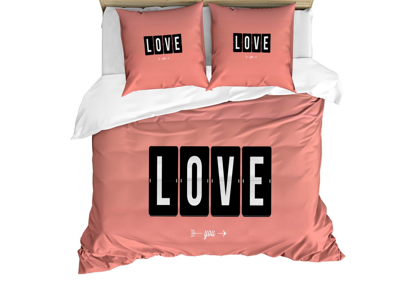 Abakuhaus Bettwäsche Weicher Microfaserstoff Allegigeignet kein Verblassen, Microfaser, Liebe Anbetung Uhr-Entwurf von Abakuhaus