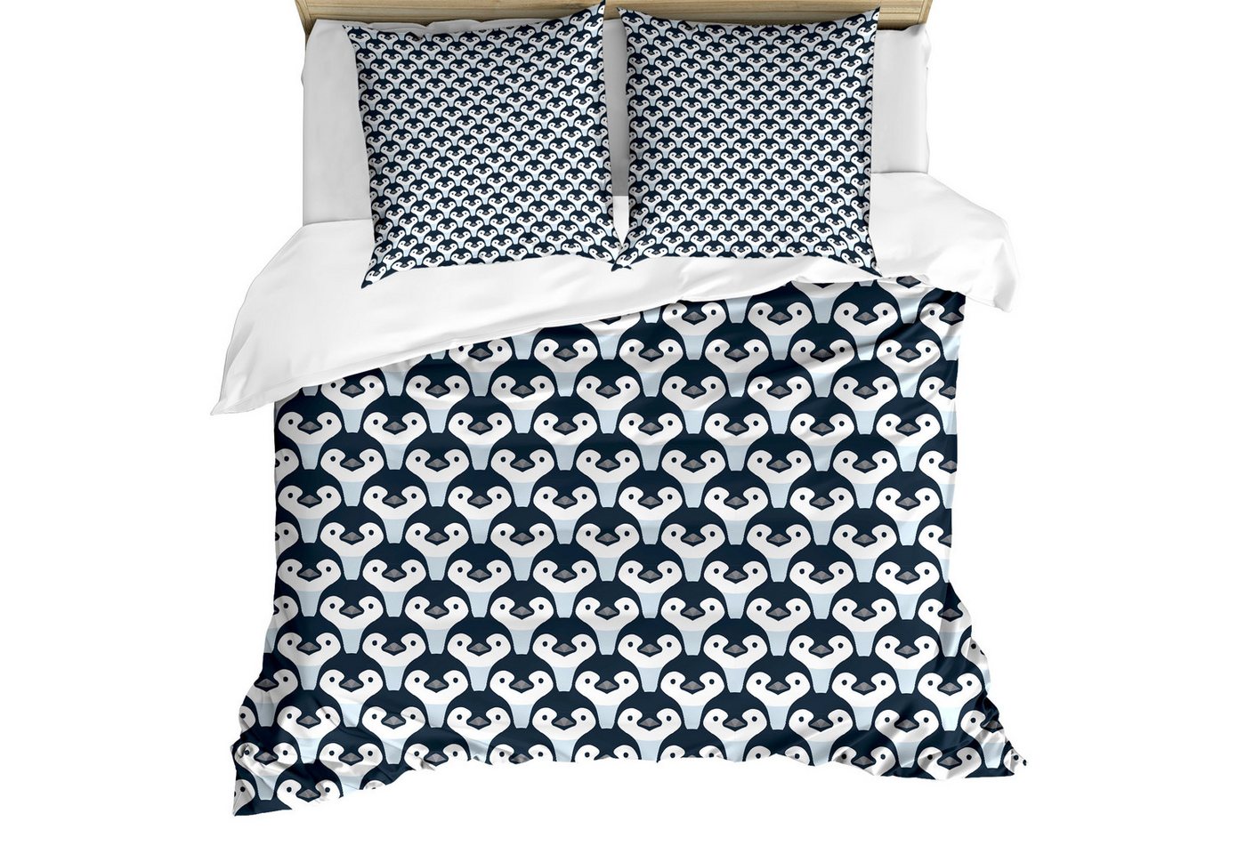 Abakuhaus Bettwäsche Weicher Microfaserstoff Allegigeignet kein Verblassen, Microfaser, Pinguin Baby-Vögel Gesicht Muster Abakuhaus Bettwäsche Weicher Microfaserstoff Allegigeignet kein Verblassen, Microfaser, Pinguin Baby-Vögel Gesicht Muster von Abakuhaus