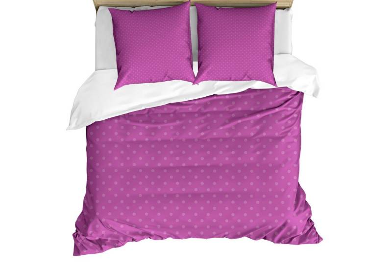 Abakuhaus Bettwäsche weicher Microfaserstoff Allergiker geeignet, kein Verblassen, Microfaser, Retro Nostalgische Spots Polka von Abakuhaus