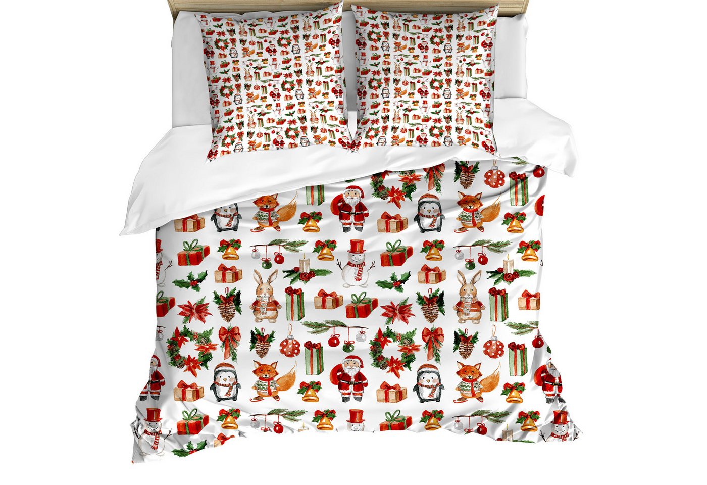 Abakuhaus Bettwäsche Weicher Microfaserstoff Allegigeignet kein Verblassen, Microfaser, Weihnachten Kaninchen Kerzen Abakuhaus Bettwäsche Weicher Microfaserstoff Allegigeignet kein Verblassen, Microfaser, Weihnachten Kaninchen Kerzen von Abakuhaus