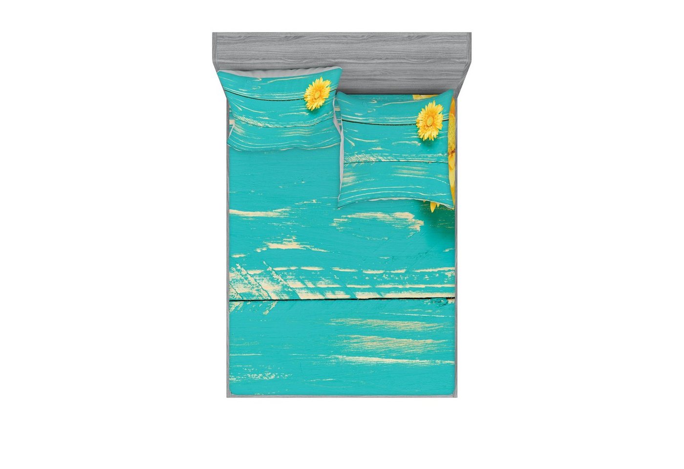 Abakuhaus Bettwäsche bedrucktes 3-teiliges Bettwäscheset, Microfaser, Jahrgang Holz Frühlings-Blumen von Abakuhaus