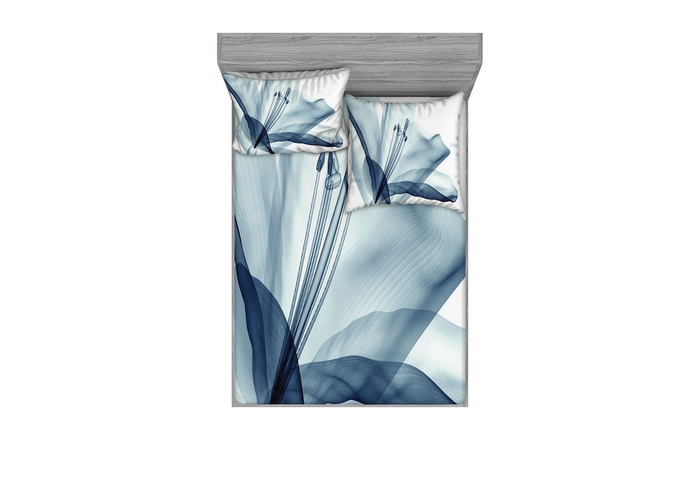 Abakuhaus Bettwäsche bedrucktes 3-teiliges Bettwäscheset, Microfaser, Natur Moderne Blumen Pflanzen von Abakuhaus