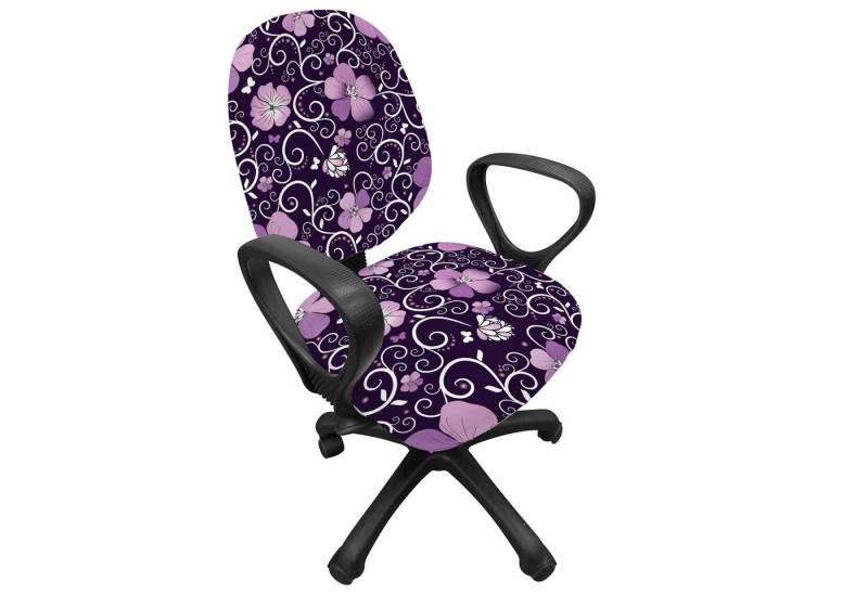 Abakuhaus Bürostuhlhusse dekorative Schutzhülle aus Stretchgewebe, Blumen Blumen-Patterned Entwurf Abakuhaus Bürostuhlhusse dekorative Schutzhülle aus Stretchgewebe, Blumen Blumen-Patterned Entwurf von Abakuhaus