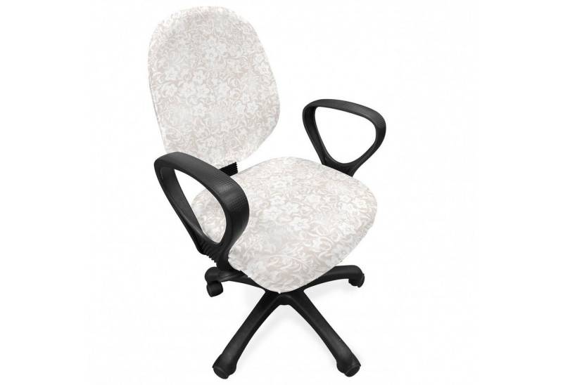 Abakuhaus Bürostuhlhusse dekorative Schutzhülle aus Stretchgewebe, Elfenbein Frühlings-Blüten-Feld Abakuhaus Bürostuhlhusse dekorative Schutzhülle aus Stretchgewebe, Elfenbein Frühlings-Blüten-Feld von Abakuhaus