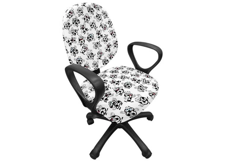 Abakuhaus Bürostuhlhusse dekorative Schutzhülle aus Stretchgewebe, Fußball Fußball Zahlen Cartoon Abakuhaus Bürostuhlhusse dekorative Schutzhülle aus Stretchgewebe, Fußball Fußball Zahlen Cartoon von Abakuhaus