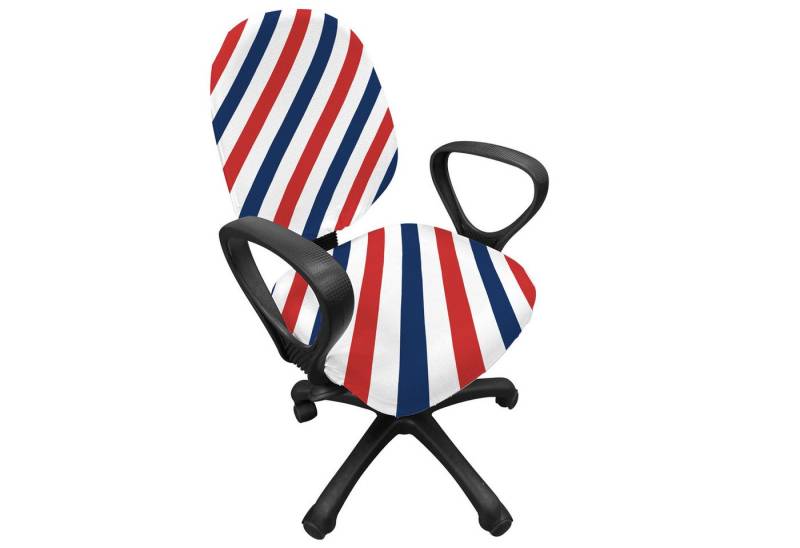 Abakuhaus Bürostuhlhusse dekorative Schutzhülle aus Stretchgewebe, Harbor-Streifen Diagonal Retro Abakuhaus Bürostuhlhusse dekorative Schutzhülle aus Stretchgewebe, Harbor-Streifen Diagonal Retro von Abakuhaus