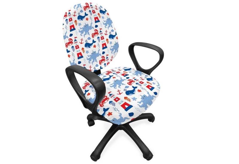 Abakuhaus Bürostuhlhusse dekorative Schutzhülle aus Stretchgewebe, Leuchtturm Tiermuster-Shell Abakuhaus Bürostuhlhusse dekorative Schutzhülle aus Stretchgewebe, Leuchtturm Tiermuster-Shell von Abakuhaus