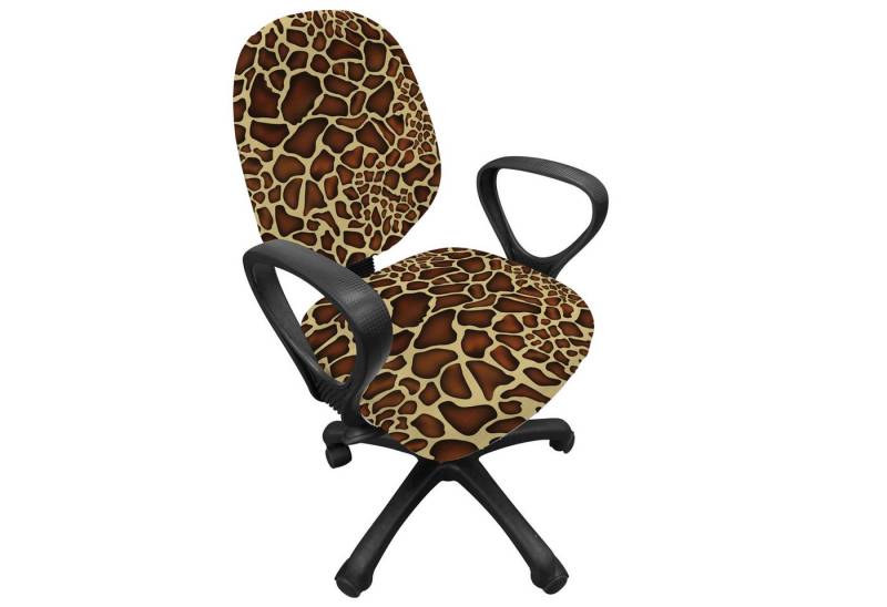 Abakuhaus Bürostuhlhusse dekorative Schutzhülle aus Stretchgewebe, Sambia Giraffe Haut-Muster Abakuhaus Bürostuhlhusse dekorative Schutzhülle aus Stretchgewebe, Sambia Giraffe Haut-Muster von Abakuhaus