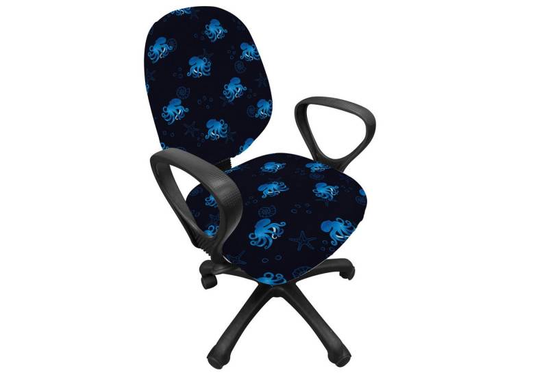 Abakuhaus Bürostuhlhusse dekorative Schutzhülle aus Stretchgewebe, Tintenfisch Meeresbewohner Abakuhaus Bürostuhlhusse dekorative Schutzhülle aus Stretchgewebe, Tintenfisch Meeresbewohner von Abakuhaus