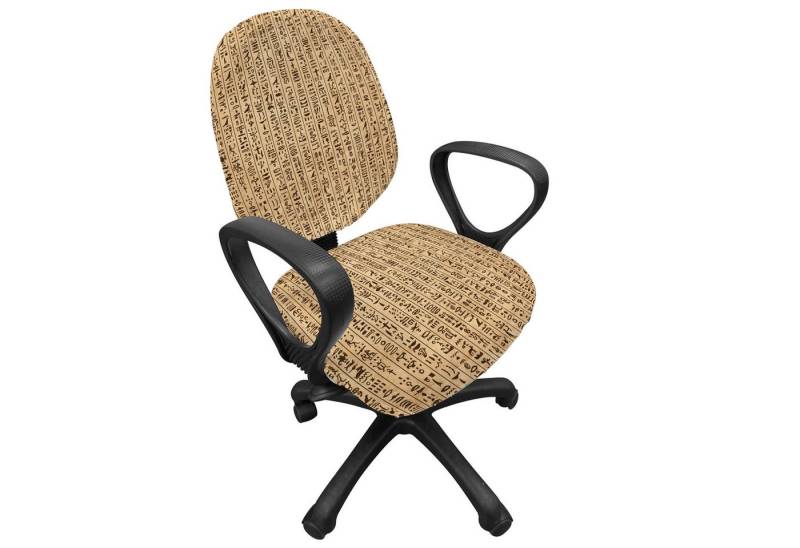 Abakuhaus Bürostuhlhusse dekorative Schutzhülle aus Stretchgewebe, ägyptisch Ancinet Hieroglyphs Abakuhaus Bürostuhlhusse dekorative Schutzhülle aus Stretchgewebe, ägyptisch Ancinet Hieroglyphs von Abakuhaus