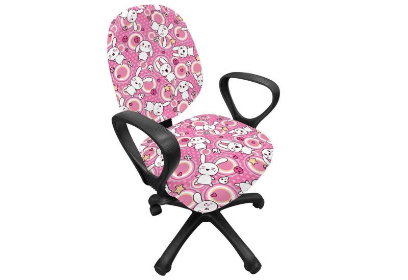Abakuhaus Bürostuhlhusse dekorative Schutzhülle aus Stretchgewebe, Anime Kaninchen Kinder Humor Abakuhaus Bürostuhlhusse dekorative Schutzhülle aus Stretchgewebe, Anime Kaninchen Kinder Humor von Abakuhaus