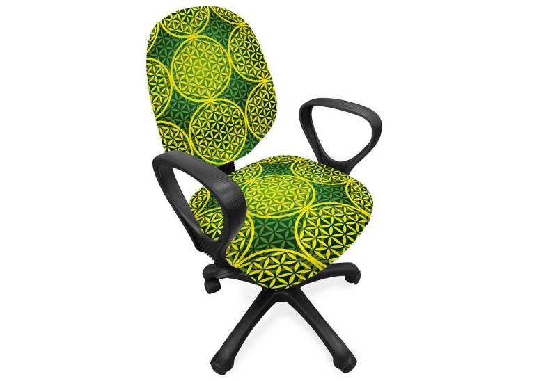 Abakuhaus Bürostuhlhusse dekorative Schutzhülle aus Stretchgewebe, Modern Klare Blume des Lebens Abakuhaus Bürostuhlhusse dekorative Schutzhülle aus Stretchgewebe, Modern Klare Blume des Lebens von Abakuhaus