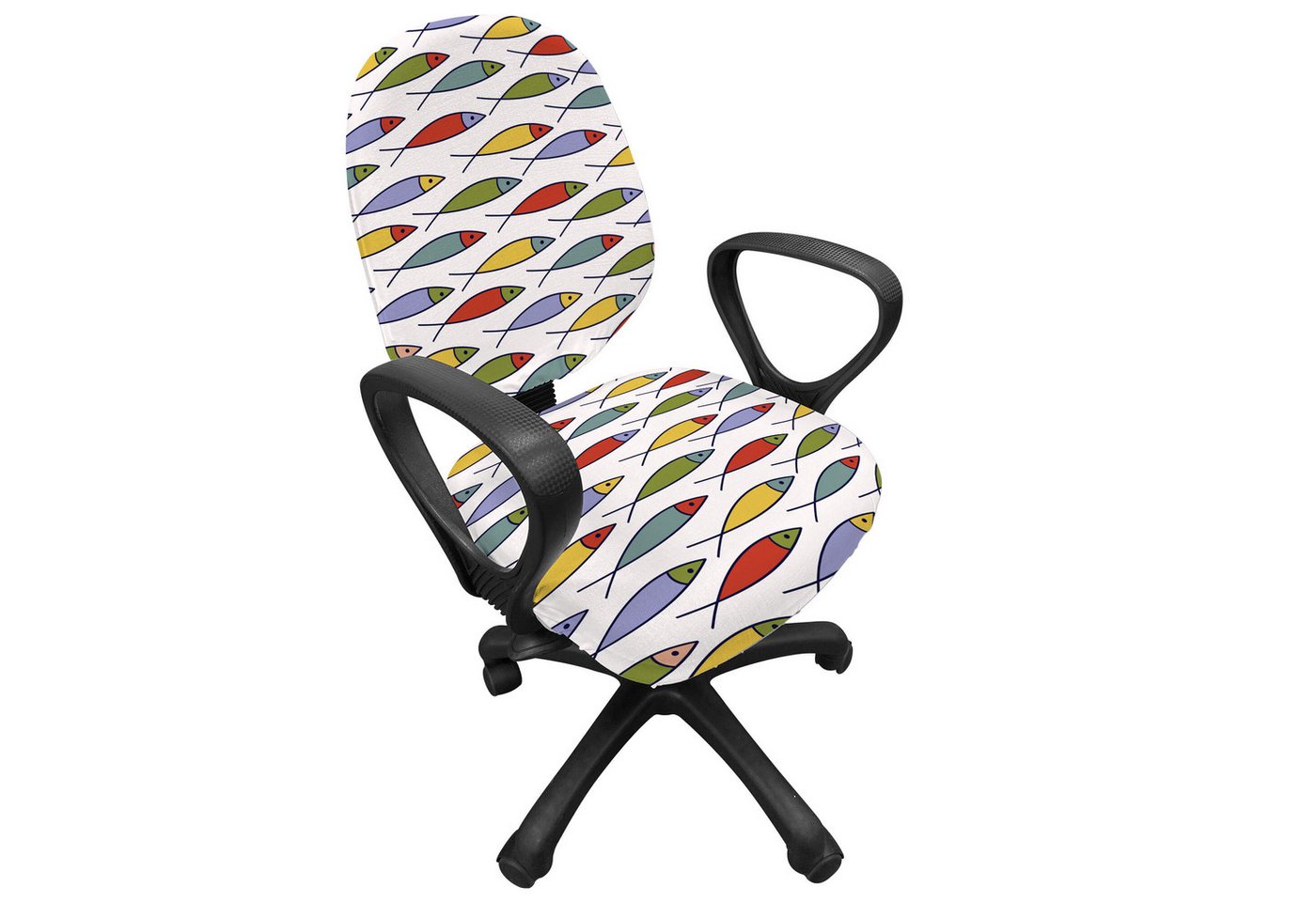 Abakuhaus Bürostuhlhusse dekorative Schutzhülle aus Stretchgewebe, Unterwasser Fisch Kinder Tiere Abakuhaus Bürostuhlhusse dekorative Schutzhülle aus Stretchgewebe, Unterwasser Fisch Kinder Tiere von Abakuhaus