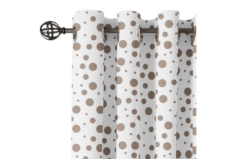 Abakuhaus Gardine Dekorative 2-Panel-Fenstervorhänge für Schlafzimmer Wohnzimmer, Braun Großer kleiner Tropfen Spots Abakuhaus Gardine Dekorative 2-Panel-Fenstervorhänge für Schlafzimmer Wohnzimmer, Braun Großer kleiner Tropfen Spots von Abakuhaus