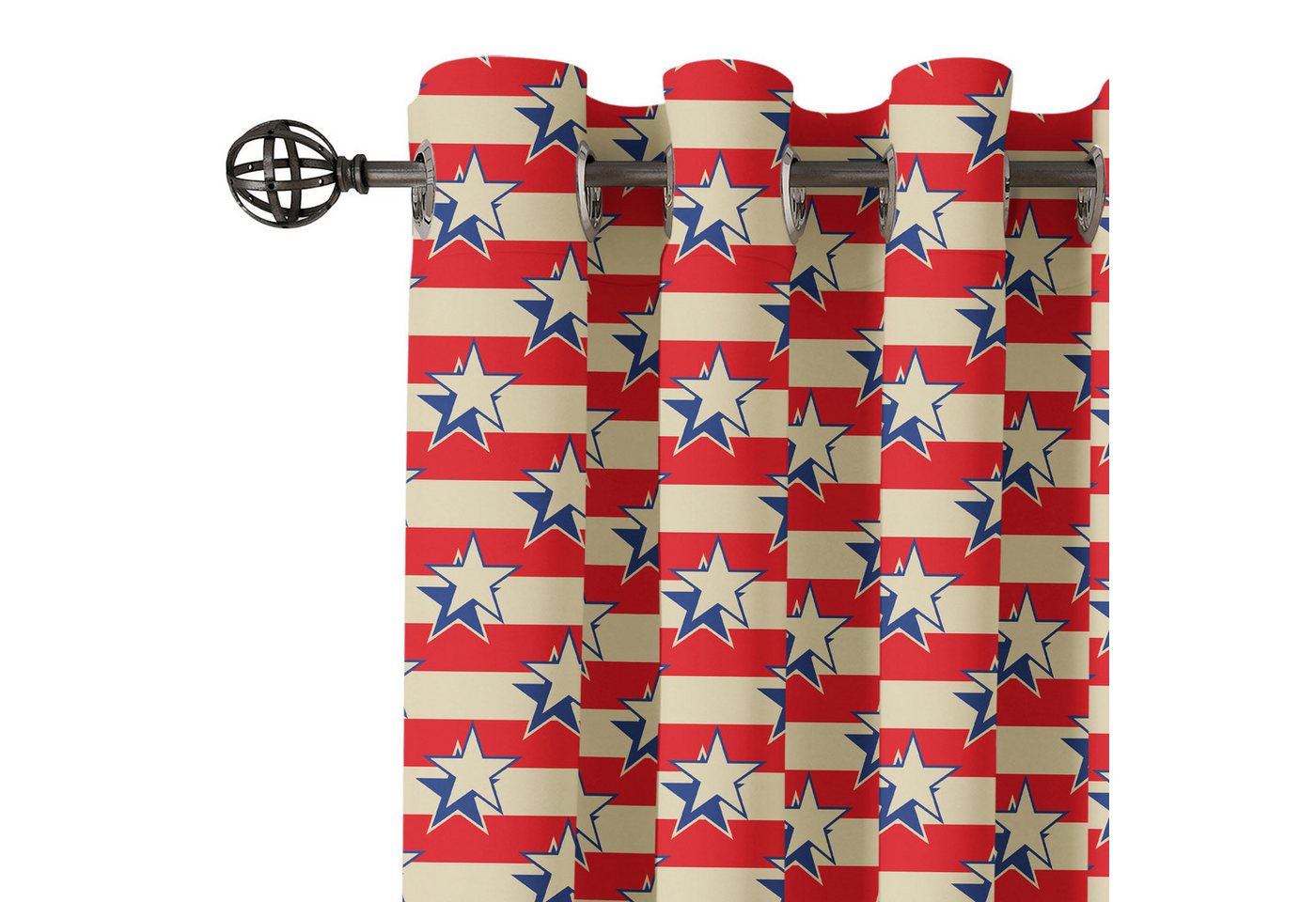 Abakuhaus Gardine Dekorative 2-Panel-Fenstervorhänge für Schlafzimmer Wohnzimmer, Vereinigte Staaten von Amerika Retro Independence Poster Abakuhaus Gardine Dekorative 2-Panel-Fenstervorhänge für Schlafzimmer Wohnzimmer, Vereinigte Staaten von Amerika Retro Independence Poster von Abakuhaus