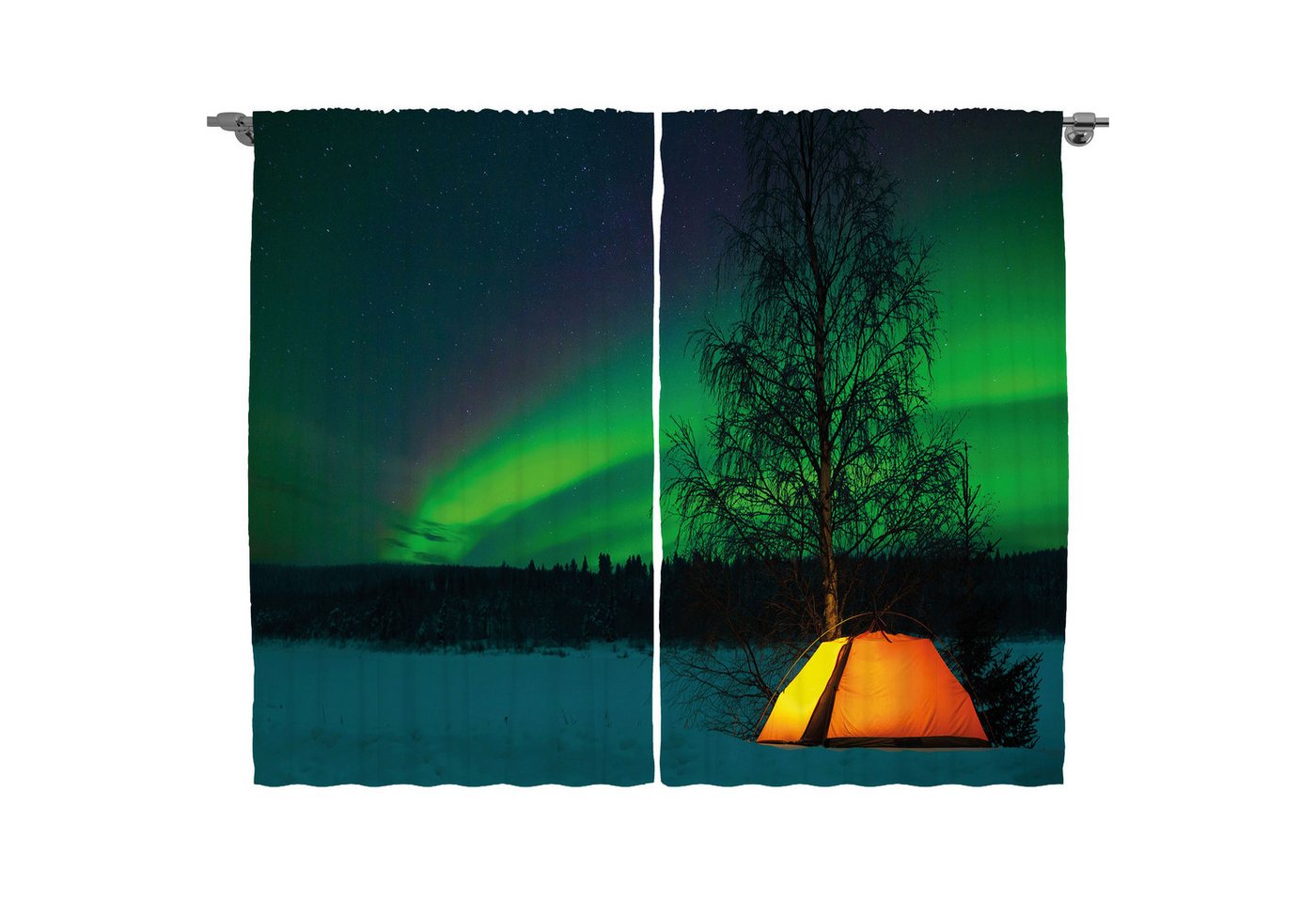 Abakuhaus Gardine Schlafzimmer Kräuselband Vorhang mit Schlaufen und Haken, Natur Camping-Zelt Feld Abakuhaus Gardine Schlafzimmer Kräuselband Vorhang mit Schlaufen und Haken, Natur Camping-Zelt Feld von Abakuhaus