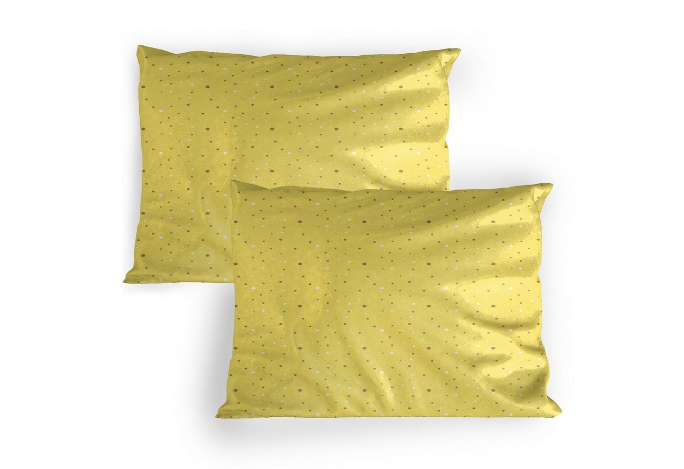 Kissenbezüge Dekorativer Standard Gedruckter Kissenbezug, Abakuhaus (2 Stück), Gelbe Punkte Groß oder klein Spots von Abakuhaus