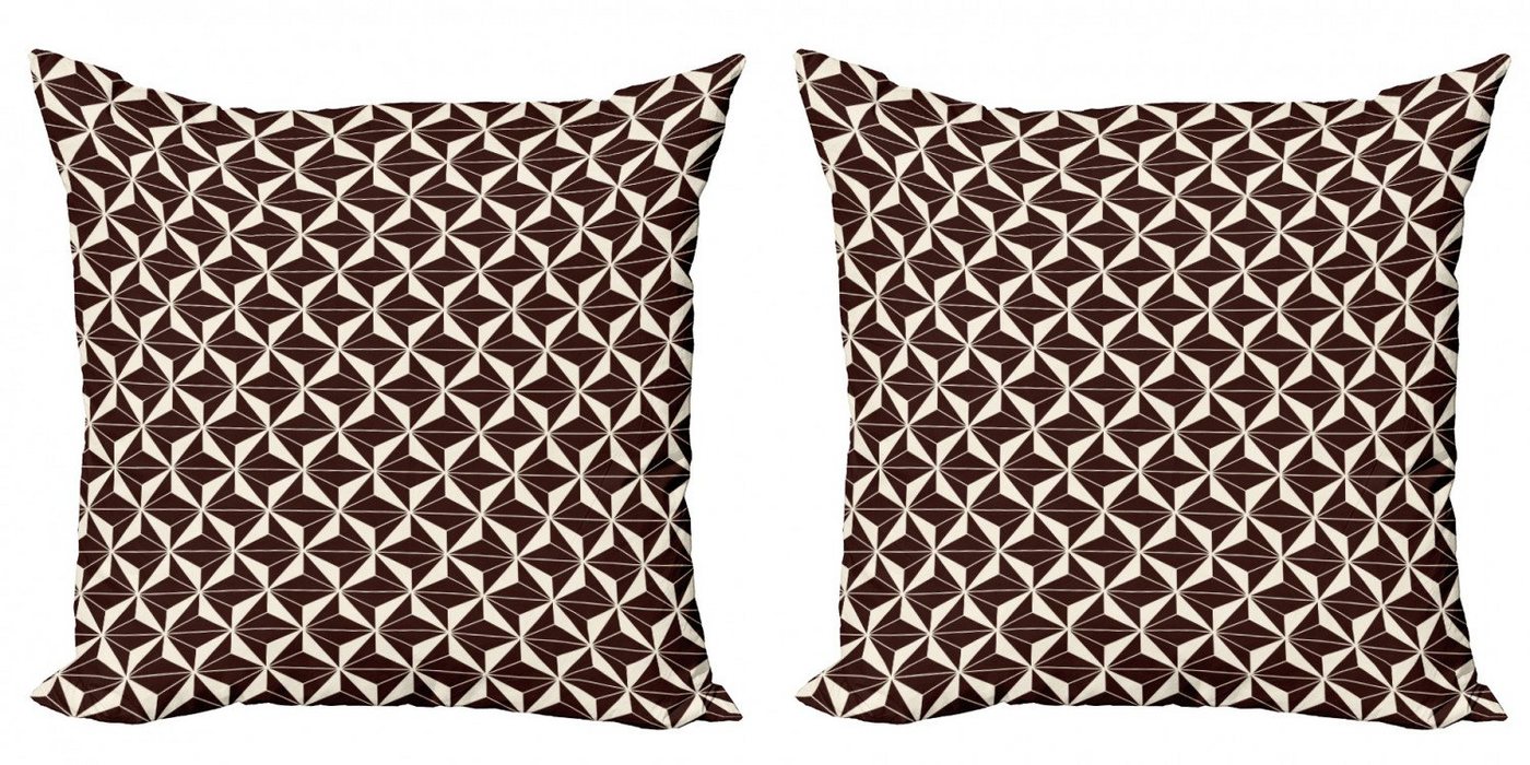 Kissenbezüge Modern Accent Doppelseitiger Digitaldruck, Abakuhaus (2 Stück), Geometrisch Kontrast Farbe Triangles von Abakuhaus
